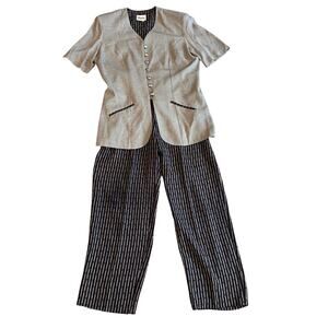 VTG MAREN Jacket Pants Set Size 12 Retro Business Casual Indie Hipster Eclectic